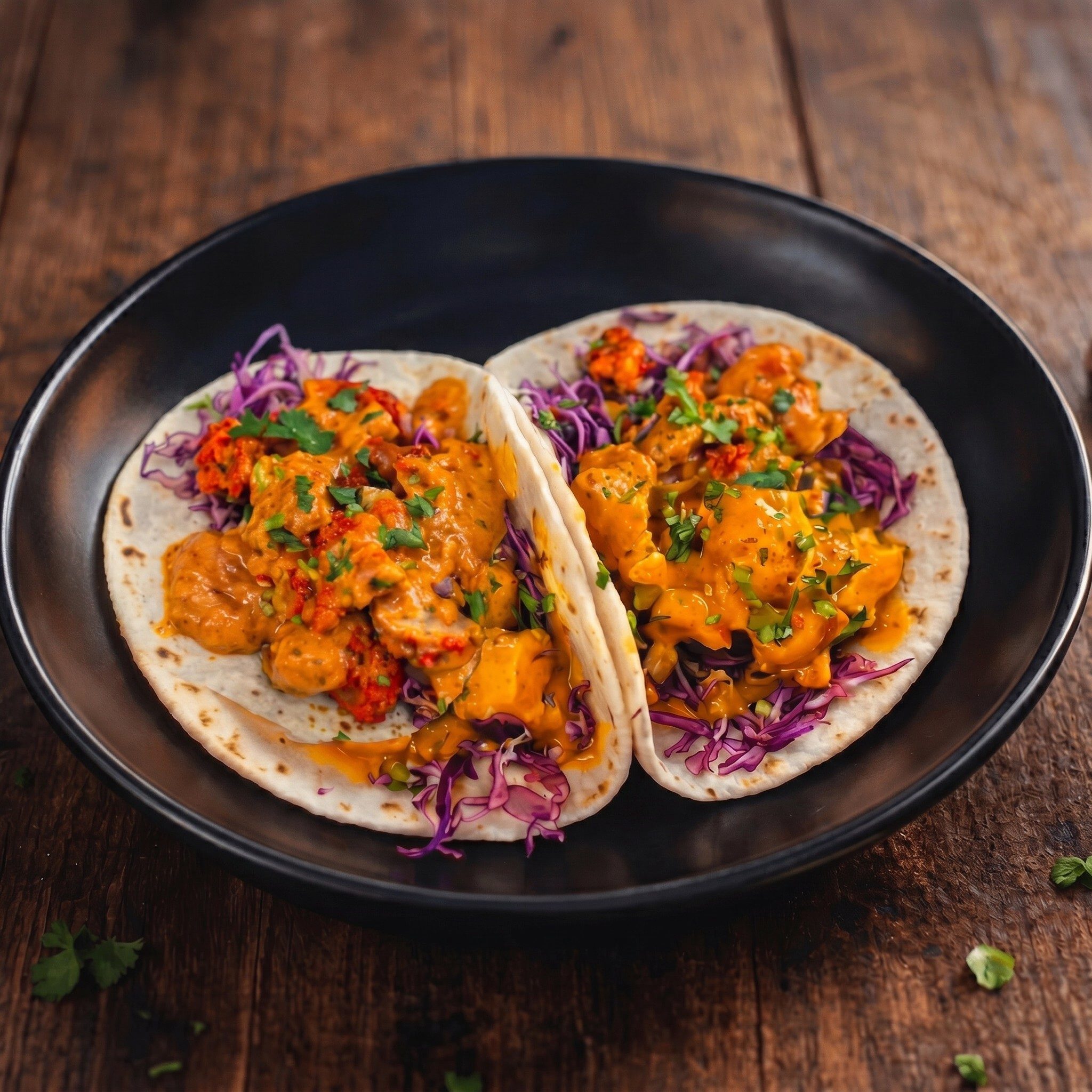 Butter Chicken Tacos.