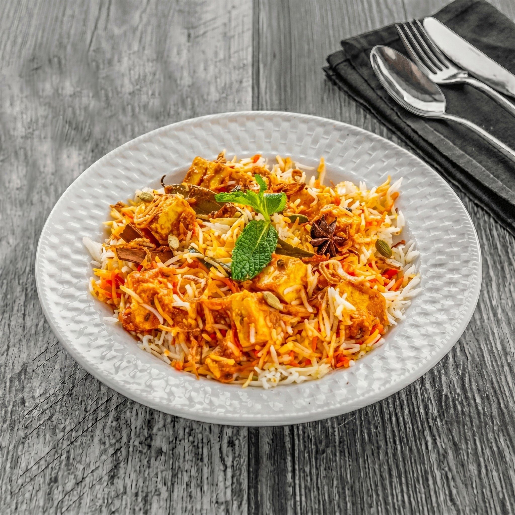 Paneer Biryani.