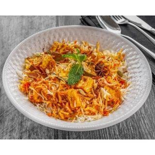 Paneer Biryani Tray.